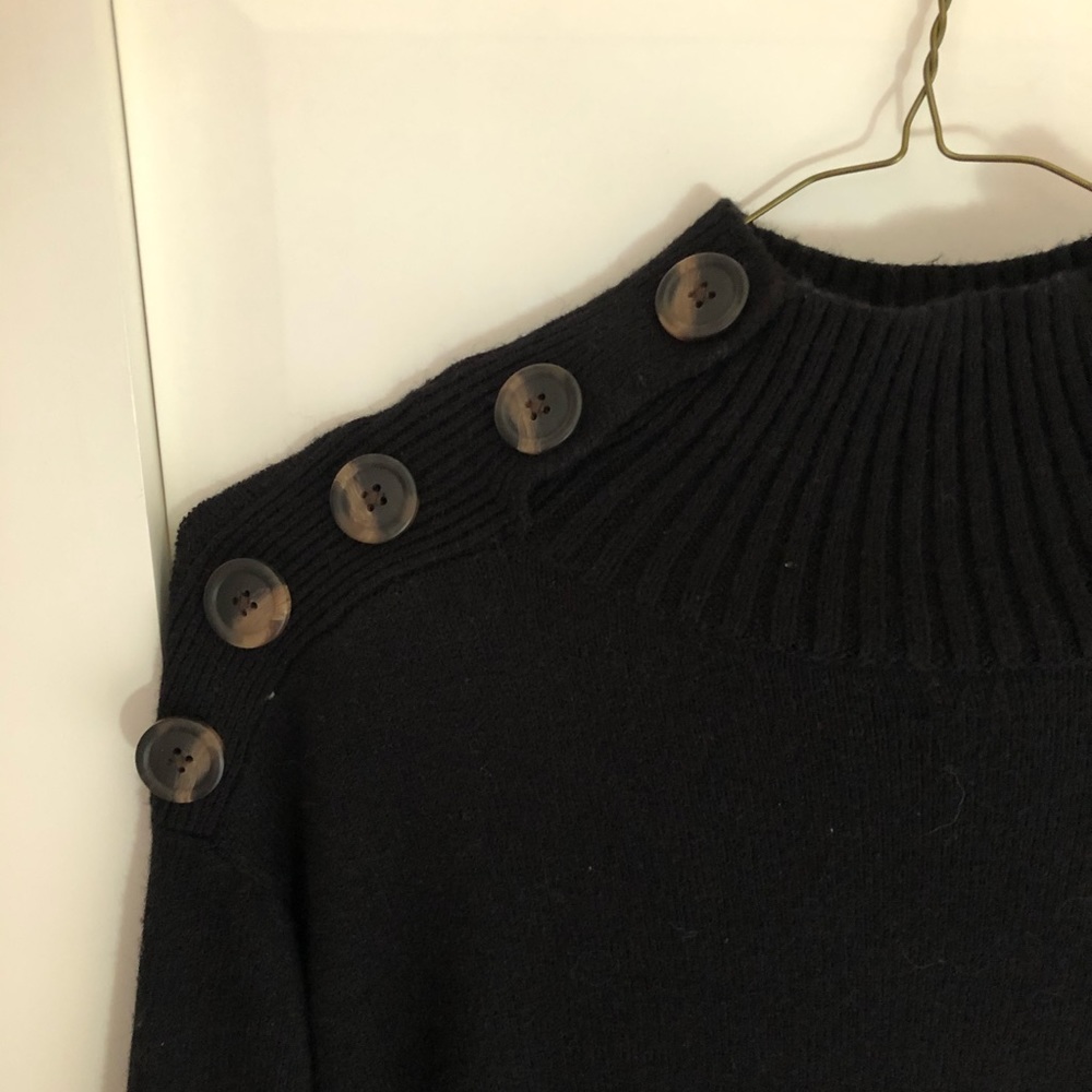 Black Anthropologie Mock Neck Sweater